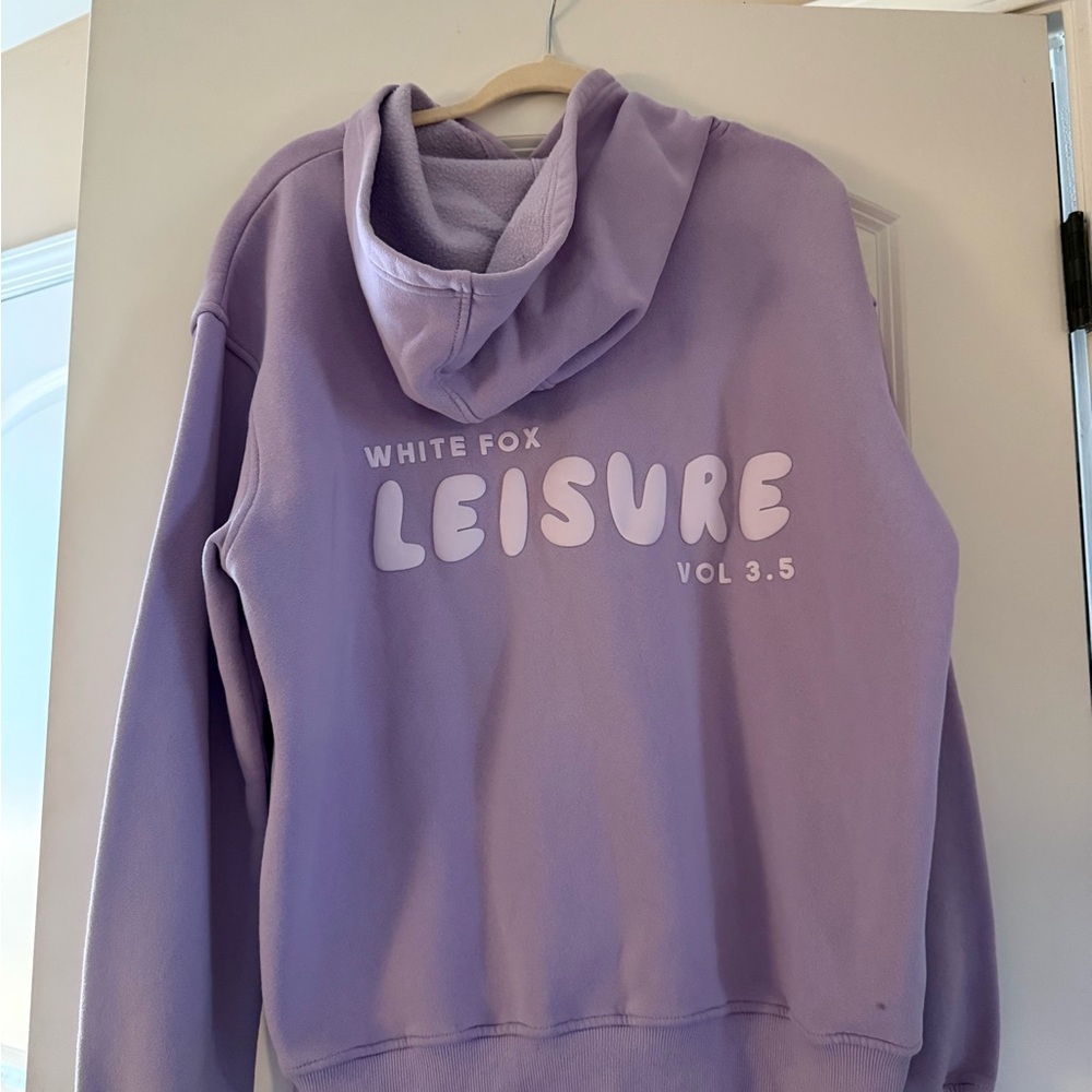White Fox Lavender Hoodie - Picture 2 of 3